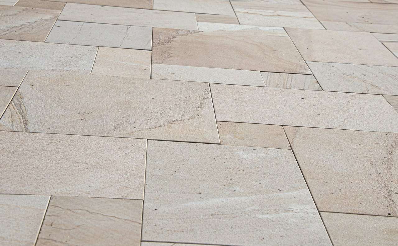 textured tan sand colored tiles
